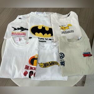 Lot of 6 Zara Kids Graphic T-Shirt Set pre owned